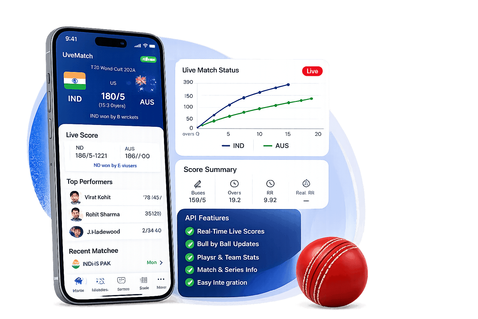 Live cricket image